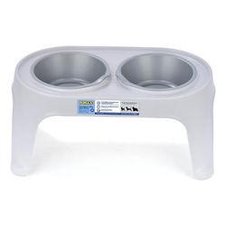 Plato Alto para Perro Mediano - Gris