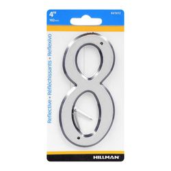 Número 8 de Plástico Reflectante 4 Plg - Hillman