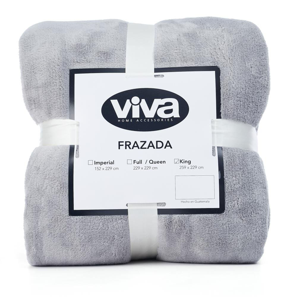 Frazada de Microfibra Suave Color Gris - Varios Tamaños King