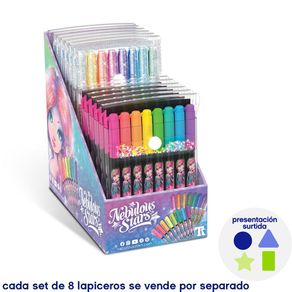Set De 8 Bolí­grafos De Gel Nebulous Stars - Diseños Surtidos