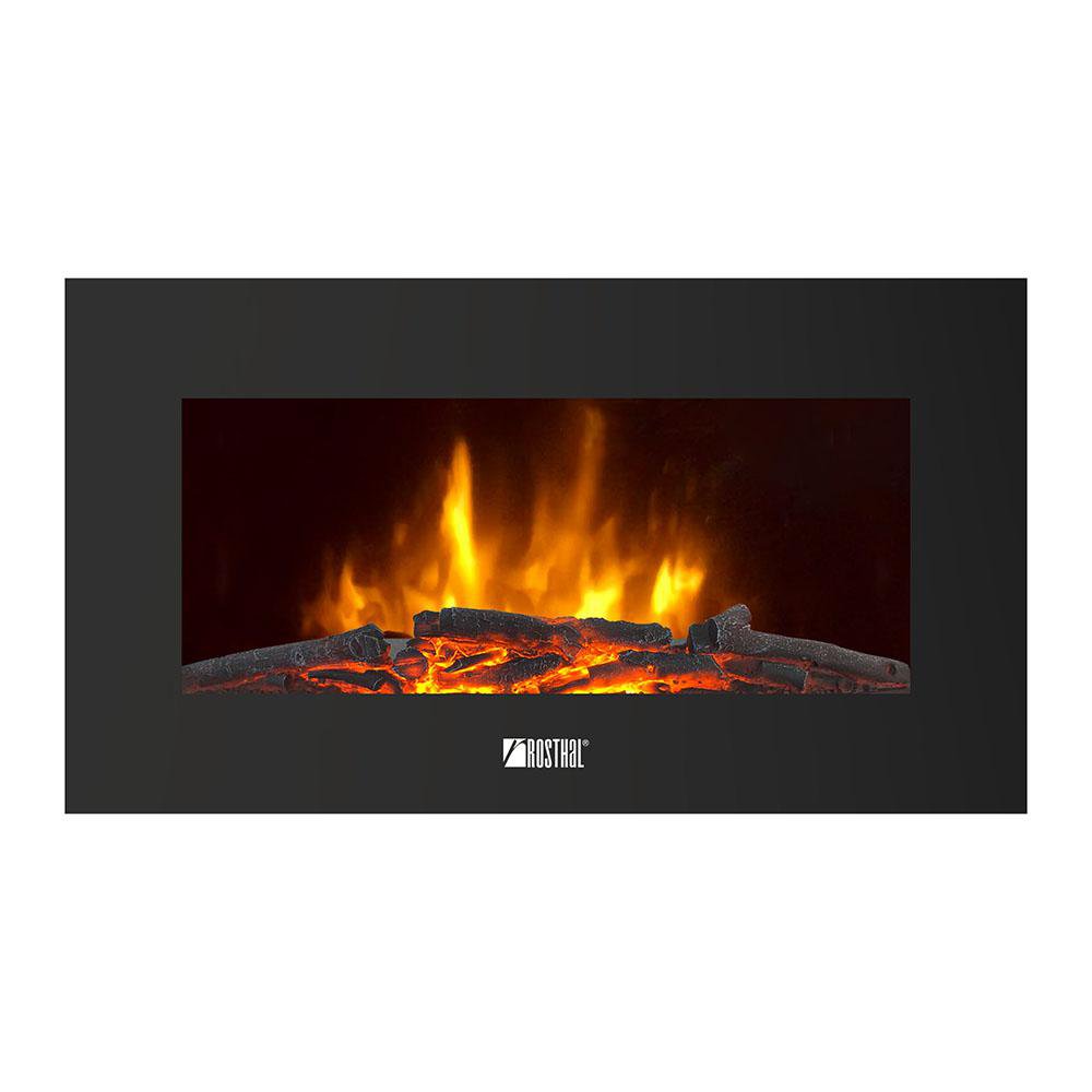 Calefactor con Diseño de Chimenea LED de 28.6 Plg Color Negro