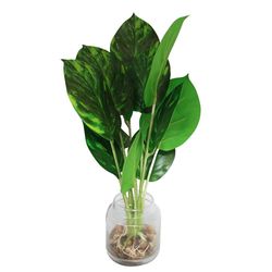 Planta Artificial con Pote de Vidrio 32x32x40 Cm