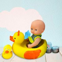 Muñeco Bebé con Pato Y Accesorios 10 Plg