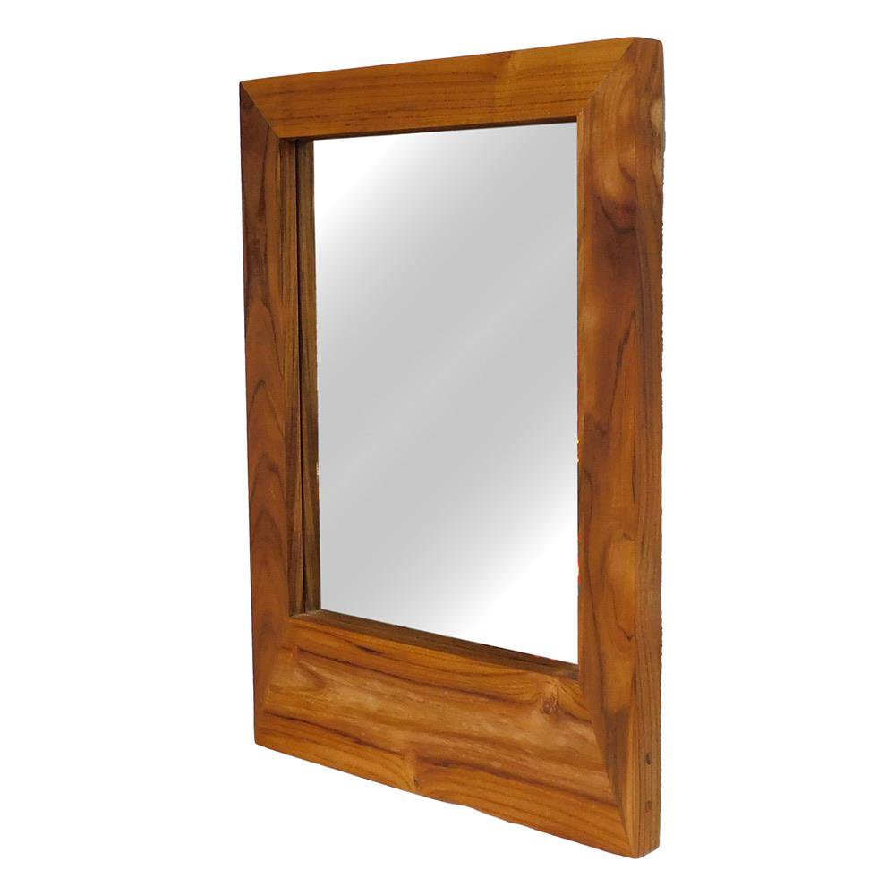 Espejo Marco Liso En Madera Teca 4X50X70