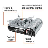 Estufa de Gas Portátil Negra