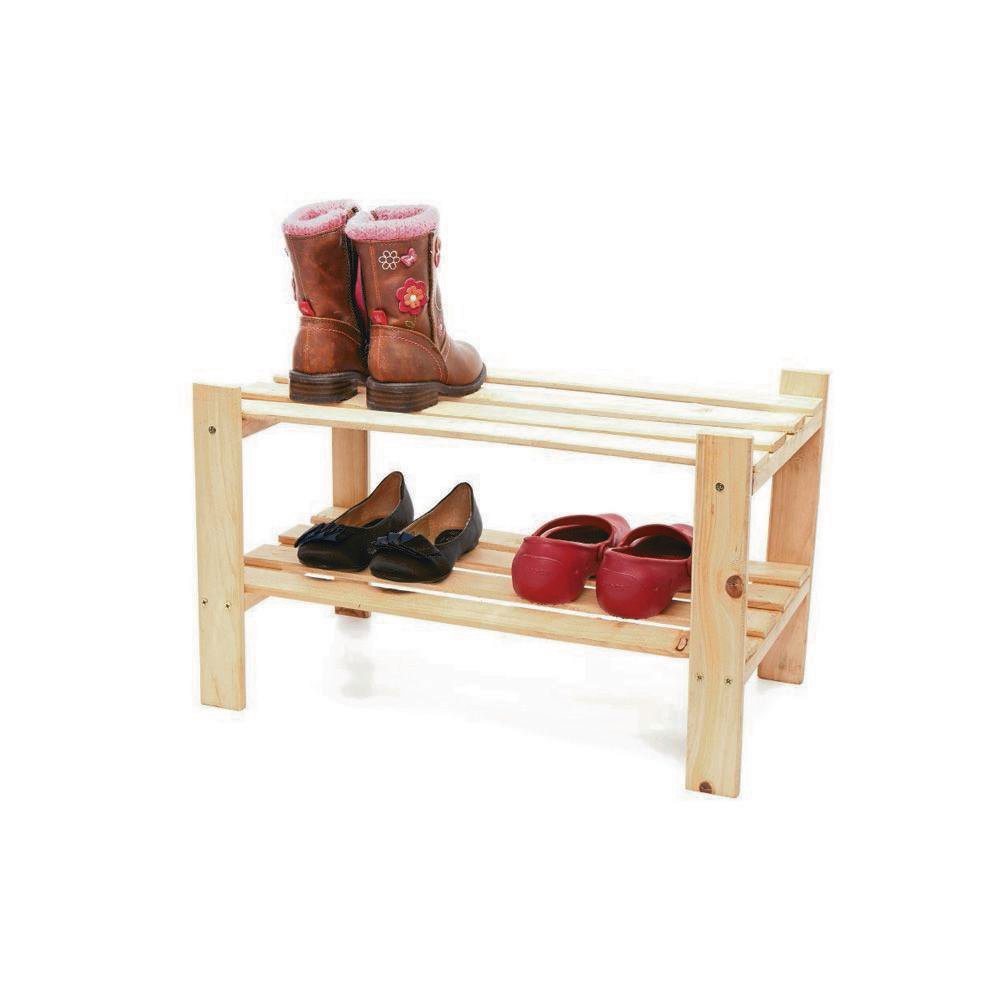 Zapatera de Madera con 2 Niveles