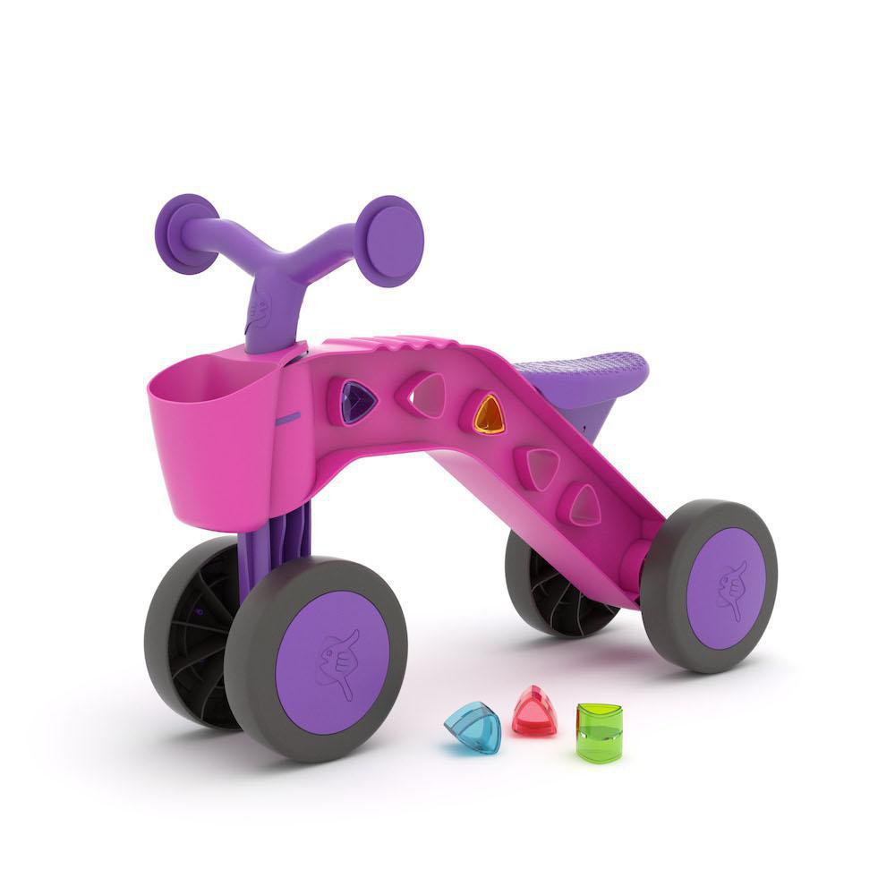 Triciclo ItsiBitsi Blocks de Equilibrio de 4 Ruedas con Canasta y Bloques Didácticos Color…