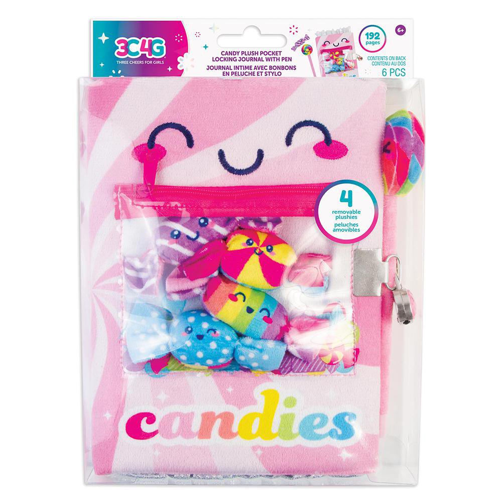 Diario con Candado Candy Plush de 192 Páginas para 6+ Años Diario Dulce - 3C4G