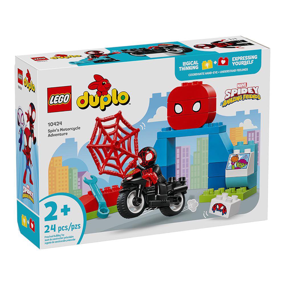LEGO DUPLO Marvel Spidey y sus Sorprendentes Amigos Aventura en Motocicleta de Spin #10424…