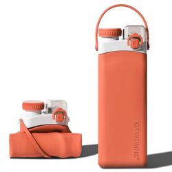 Botella de Silicona Plegable Naranja