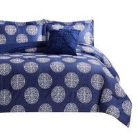Set de Edredón de Poliéster Crinkle Navy - Varios Tamaños