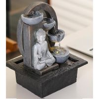 Fuente de Agua Diseño Buda con Luz LED