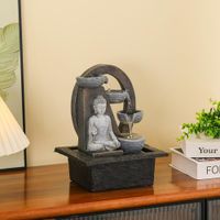 Fuente de Agua Diseño Buda con Luz LED