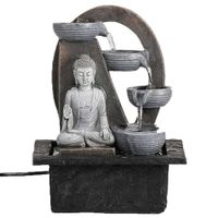 Fuente de Agua Diseño Buda con Luz LED