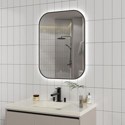 Espejo LED Cuadrado Negro