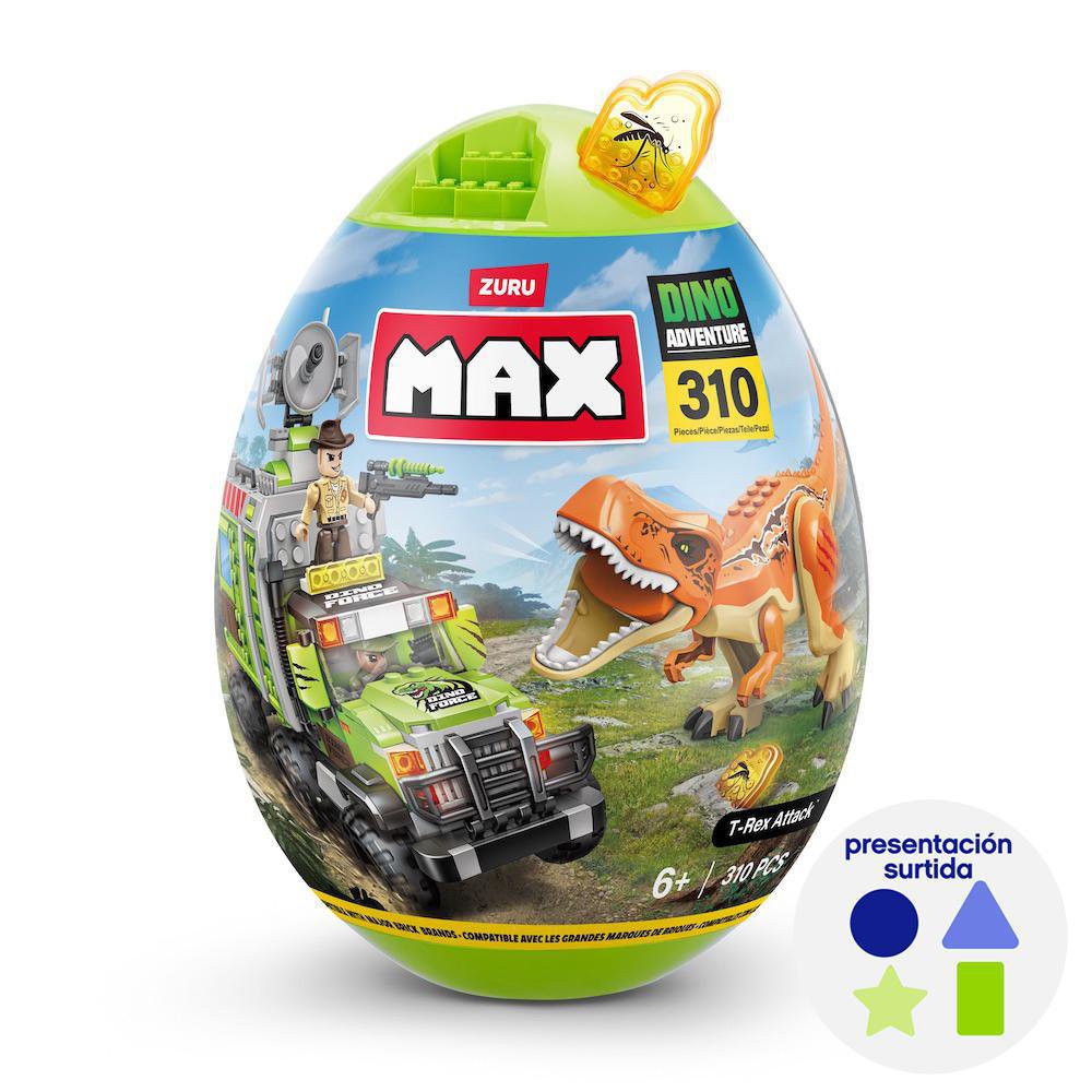 Cápsula Coleccionable MAX Aventuras de Dinosaurios de 310 Piezas Presentación Surtida