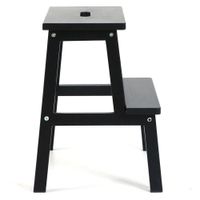 Taburete Escalera Negro de 2 Peldaños 42x28.5x50 Cm