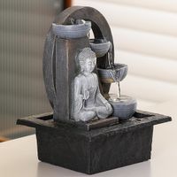 Fuente de Agua Diseño Buda con Luz LED