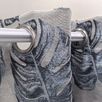 Set de Cortina + Funda para Cojín Azul