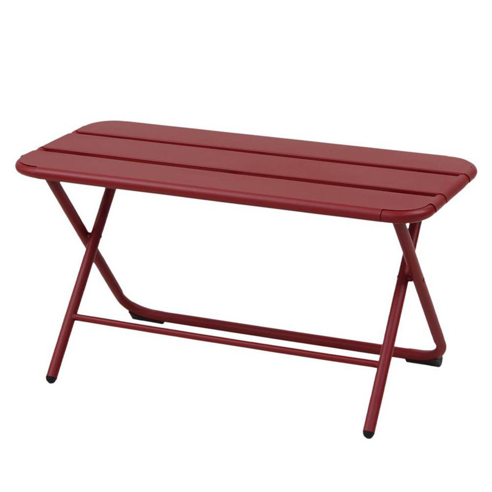 Banca Plegable Alison 90 x 40 x 46 cm Color Rojo