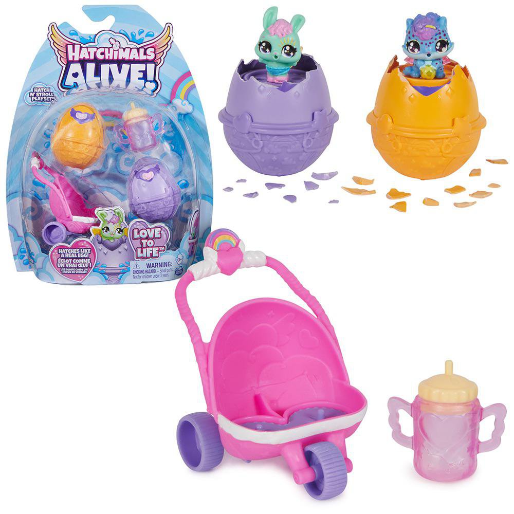 Set de Juego Hatchimals Alive Paseo con 2 Bebés y Accesorios 3+ Años Hatchimals Alive Pase…