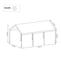 Toldo Blanco Garage de Exterior 3X6 M