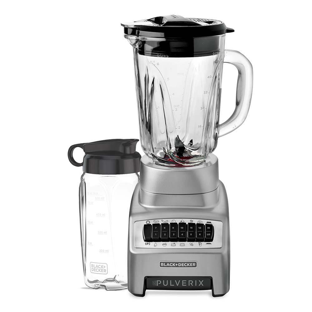Licuadora Black and Decker Pulverix con Jarra de Vidrio de 1.5 l y Vaso Personal
