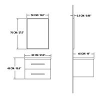Mueble Vanity con Lavamanos y Espejo Blanco 60 X 48 Cm - Zmobili