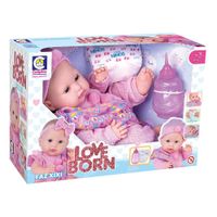 Muñeca Amor de Bebé con Biberón y Pañal