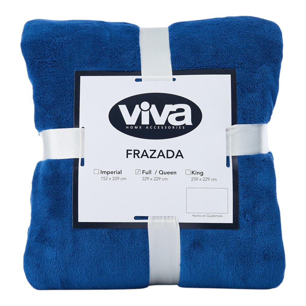 Frazada de Microfibra Suave Color Azul - Varios Tamaños King