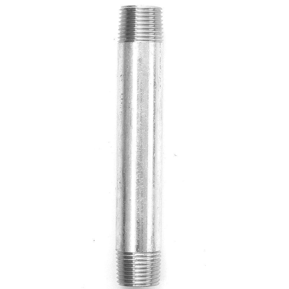 Niple con Rosca 1/2 x 5 Plg de Acero Galvanizado