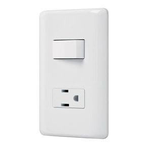 Tomacorriente e Interruptor Sencillo Blanco - Volteck