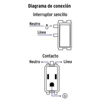 Tomacorriente e Interruptor Sencillo Blanco - Volteck