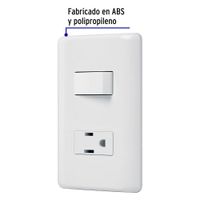 Tomacorriente e Interruptor Sencillo Blanco - Volteck