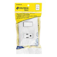 Tomacorriente e Interruptor Sencillo Blanco - Volteck