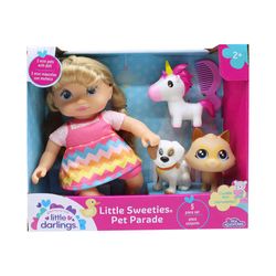 Little-Darlings-Muñeca-con-3-Mascotas-y-Accesorios