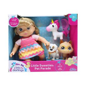 Little-Darlings-Muñeca-con-3-Mascotas-y-Accesorios