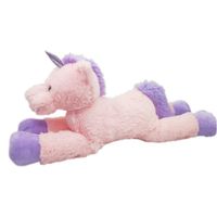 Unicornio De Peluche Acostado 80 Cm