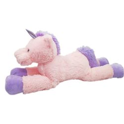 Unicornio De Peluche Acostado 80 Cm