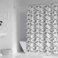 Set de Cortina para Baño con Ganchos y Liner Color Lila