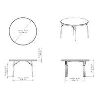 Mesa Plegable Dia Redonda 122 cm