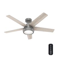 Ventilador Plateado Mate Burrough 52 Plg