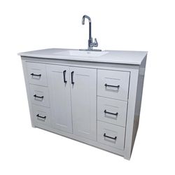 Vanity con Lavamanos Gaviota Blanco 110 X 54 Cm