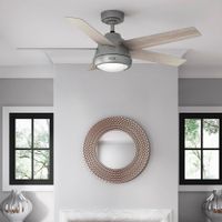 Ventilador Plateado Mate Burrough 52 Plg