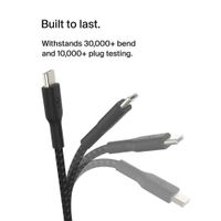 Cable Trenzado USB-C a USB-C Negro 1 M