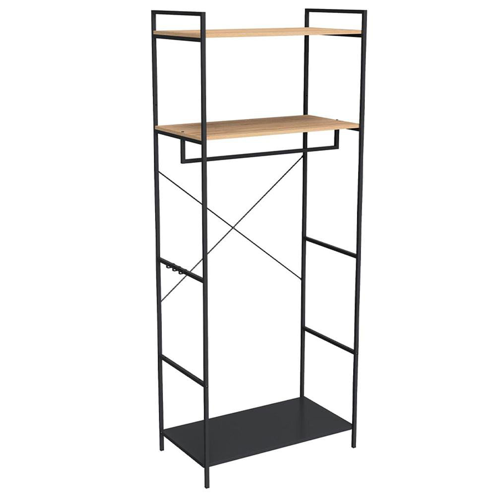 Estante Tipo Perchero Spaceo 200 x 80 x 45 cm de Metal Color Negro