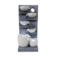 Fuente de Jarras con Luz LED Beige 23X20X50 Cm