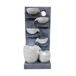 Fuente de Jarras con Luz LED Beige 23X20X50 Cm