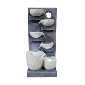 Fuente de Jarras con Luz LED Beige 23X20X50 Cm