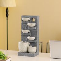 Fuente de Jarras con Luz LED Beige 23X20X50 Cm